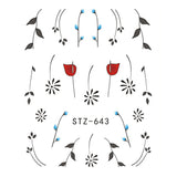 Butterfly Flower Water Transfer Decal Nail Sticker