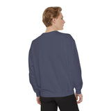 Customizable Unisex Garment-Dyed Sweatshirt, Personalized Gift, Cozy Streetwear, Casual Outfit, Unique Design Sweatshirt