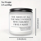 1pc Round Single-wick Scented Candle, 5.3Oz, Soy Wax, Beeswax, with Bow, in Glass Bottle, Extra Long Burn Time (12 Hours Or More), for Birthday, Labor and Delivery Nurse, Nurse Practitioner, Nursing School Student, Paramedic,
