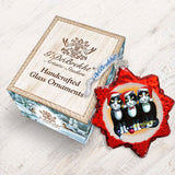 Boys Night Out Mercury Glass Ornament by Laura Seeley - Pets Dog and Cats Decor - 779215-LS