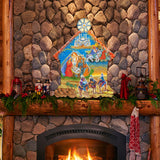 Up-Up and Away Christmas Door Decor by G. DeBrekht - Christmas Santa Snowman Decor - 8186134H