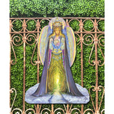 Letrero navideño para jardín "El ángel y el pájaro azul" de Josephine Wall - Decoración navideña - 845623F-JW