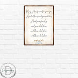 Blessing Quote Sign- May His Favor Be Upon You - Housewarming gift - Gift for newlyweds - Bible Verse scripts - Christian sign decor - Wedding gift - Blessing sign - Living room decor - 310353