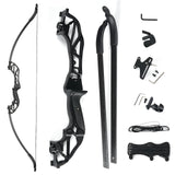 Ensemble d'arcs recourbés démontables de 56 pouces, pour la chasse, le tir à l'arc sur cible, avec branches et contremarche en alliage d'aluminium pour adultes, jeunes ou débutants – Droitier 40 lb