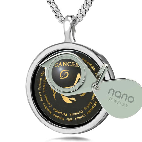 Cancer Necklaces for Lovers of the Zodiac 24k Gold Inscribed - Lootquake