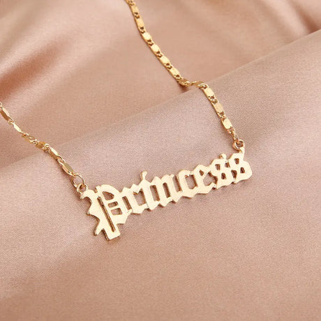 Gold Stainless Steel "Angel" and "Princess" Necklaces - Lootquake