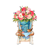 Peony Bouquet Easter Door Dcor by Susan Winget - Easter Spring Decoration - 8471302H-SW