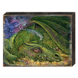 Never Tickle a Sleeping Dragon Fantasy Wooden Wall Art by Josephine Wall - Fantasy Decor - 852135-JW
