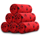 6 pack Cozy 24x28 Inch Paw Print Blanket for Dogs and Cats - Soft and Warm Bed Cover for Ultimate Comfort Christmas Gift