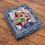 Adorno de cristal con forma de cruz de los Cardenales de Invierno de D. Gelsinger - Decoración navideña - 758-010-DG