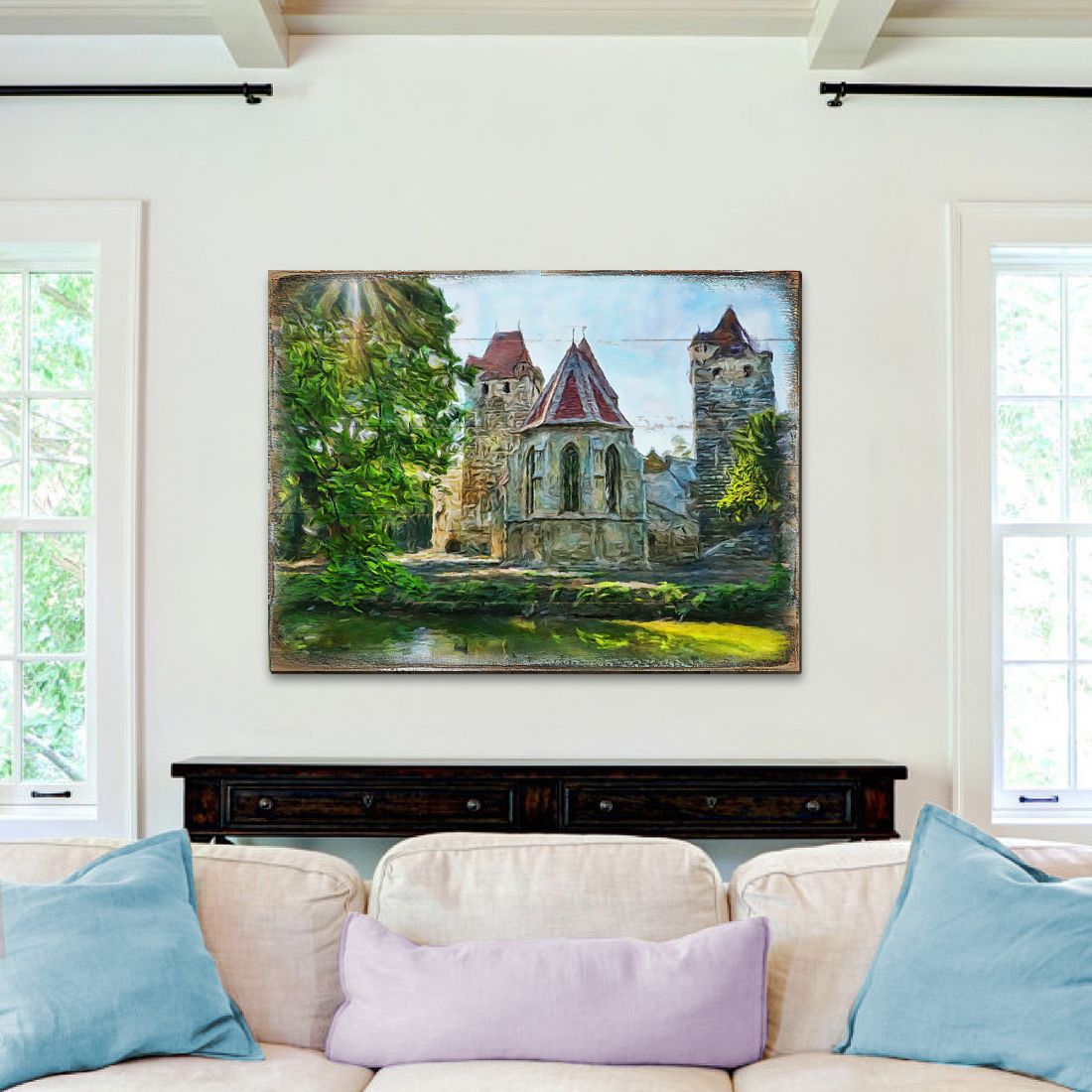 Arte mural de madera con el castillo de Aleeza de Nature Wonders - Decoración de vida silvestre - 95248B