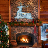 Decoración de puerta con ciervos encabritados - G. DeBrekht - Decoración navideña con animales - 8198211-1H