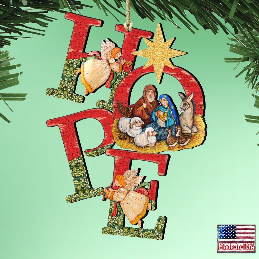 Adornos de madera para la Natividad de G. DeBrekht - Decoración navideña - 8121461