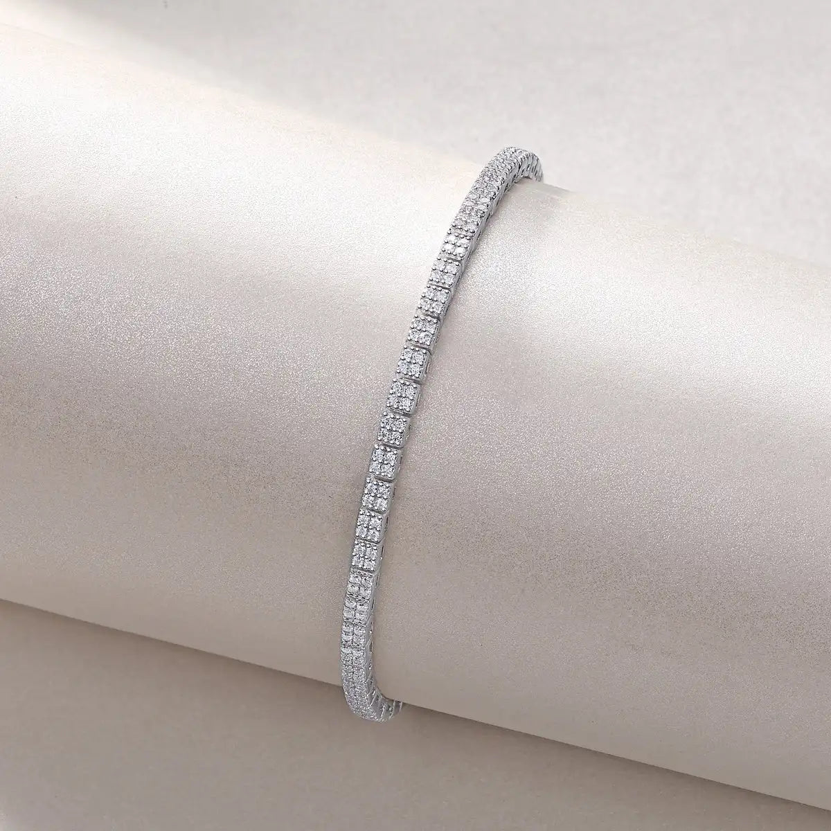 Piano Poet Luxurious Fashion Set Mosan Diamond S925 Silver Bracelet Rivaling Natural Diamonds - Lootquake