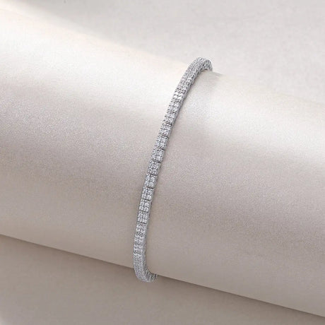 Piano Poet Luxurious Fashion Set Mosan Diamond S925 Silver Bracelet Rivaling Natural Diamonds - Lootquake