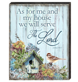 Serve the Lord Wooden Wall Art by D. Gelsinger - Nativity Holiday Décor - 95666B-1813-DG