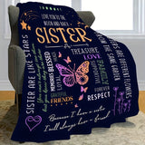 Manta de sobre cálida y supersuave, con impresión de alta definición, ideal como regalo para hermanas, de franela, ideal para la siesta en la oficina y con aire acondicionado.