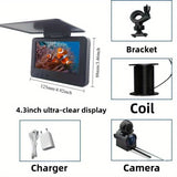 Set de pesca profesional de 1 pieza: cámara HD, soporte ajustable y monitor de cebo | Kit completo para pescadores | Varios tamaños (3,8-2 m). Regalo ideal para festivales, la mejor opción para los amantes de la pesca.