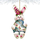 Bunny Hugs Wooden Ornaments Easter by Jamie Mills-Price - Easter Spring Decor - 8457602