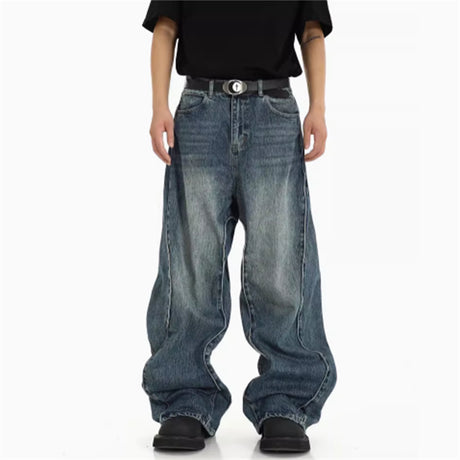 American High Street Heavyweight Irregular  Jeans - Lootquake