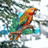 Coastal Decorations - Parrot Wooden Ornaments by G.Debrekht Coastal Holiday Decor - 8688204