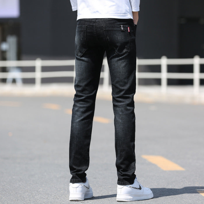 Spring And Summer Denim Trousers Men's Slim Straight Stretch - Lootquake