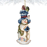 Freezing Frank Wooden Ornaments by Jamie Mills-Price - Christmas Santa Snowman Decor - 8457515