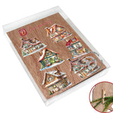 Dream Houses Decorative Wooden Clip-on Ornaments Set of 6 by G. Debrekht - Christmas Decor - 8090029C-S6