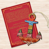 Decorated Anchor Wooden Ornaments by G. DeBrekht - Coastal Holiday Decor - 8198521-2