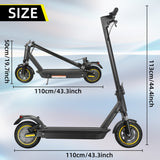 Trottinette électrique W4MAX 10 pouces avec application, support pour téléphone portable et protection antivol, pliable, charge maximale 130 kg