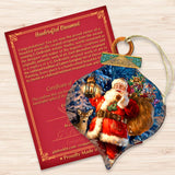 Woodland Santa Wooden Ornaments by Gelsinger - Christmas Santa Snowman Decor - 8031051-1105