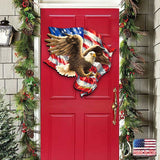 Decoración navideña para puerta con águila americana de D. Gelsinger - Decoración navideña americana - 8461052H-1432