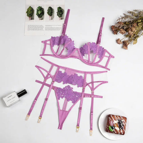Sexy Thong Flower Embroidery Sexy Lingerie - Lootquake