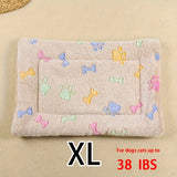 Manta rectangular para mascotas, resistente a la suciedad y para todas las estaciones - Cómoda cama con estampado de pata de perro y corazón (1 unidad)