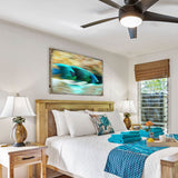 Arte de pared costero de madera con peces tropicales de Nature Wonders - Decoración costera de vida marina - 95264B