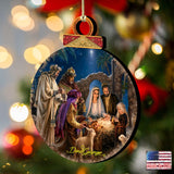 Miracle Nativity Wooden Ornaments by Gelsinger - Nativity Holiday Decor - 8021042-1201
