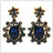 European And American Fashion Cool Vintage Sapphire Stud Earrings - Lootquake