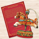 Curly Carousel Pony Wooden Ornaments by G. DeBrekht - Carousel Holiday Decor - 8114041-3