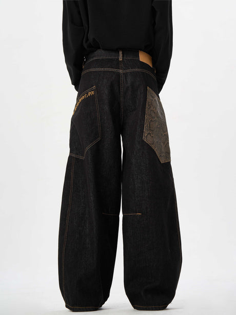Black Jeans With Wide Legs For Men And Women - Lootquake