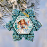 Fairy Snowflake Sculpted Hand-Painted Christmas Ornament by G. DeBrekht - Christmas Decor - 6102193