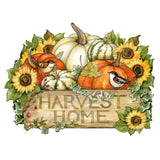 Harvest Welcome Sign - Fall Decoration Cornucopia Door Decor Handmade Gift by Susan Winget Autumn Porch Decor - 8471210H-SW
