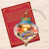 Nautical Christmas Ornaments - Sunset on the Beach Wooden Ornaments by G. DeBrekht Coastal Holiday Decor - 8688170