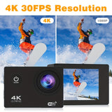 4K Ultra HD Action Camera - WiFi, 2.4GHz Wireless Wristband Remote Control, 32GB Card, Wide Angle Lens, Remote Operation - Perfect For Skiing, Mountaineering, Outdoor Sports, Gift Giving, Awaken Your Outdoor Adventure Experie