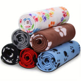 6 pack Cozy 24x28 Inch Paw Print Blanket for Dogs and Cats - Soft and Warm Bed Cover for Ultimate Comfort Christmas Gift