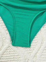 Women's Two-piece Casual Swimsuit P245 Green - Lootquake