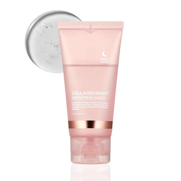 Face Night Mask Collagen Wrapping Mask Natural Ingredients Firming Elasticity & Hydration Anti-wrinkle For Skin Care - Lootquake