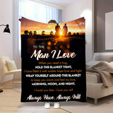 1pc I Love You Husband Blanket, Gifts for Him, Valentines Gifts, Boyfriend Birthday Gifts, Husband Birthday Gifts from Wife