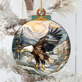 Bald Eagle of Alaska Wooden Ornaments by G.Debrekht - Wildlife Holiday Decor - 870063
