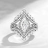 Crown Horse Eye Diamond Ring Set Copper Luxury - Lootquake