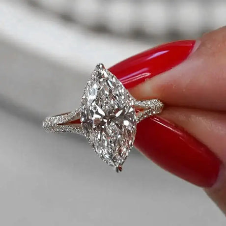 Diamond-studded Ring Women's Design Water Drop Pear Shape - Lootquake